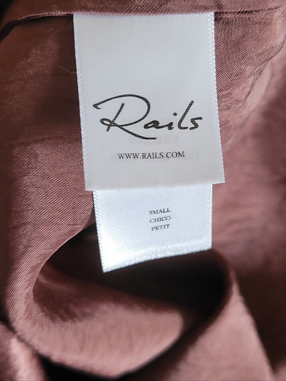 Rails Satin Button-Up Shirt in Chocolate Brown - Picture 9 of 12